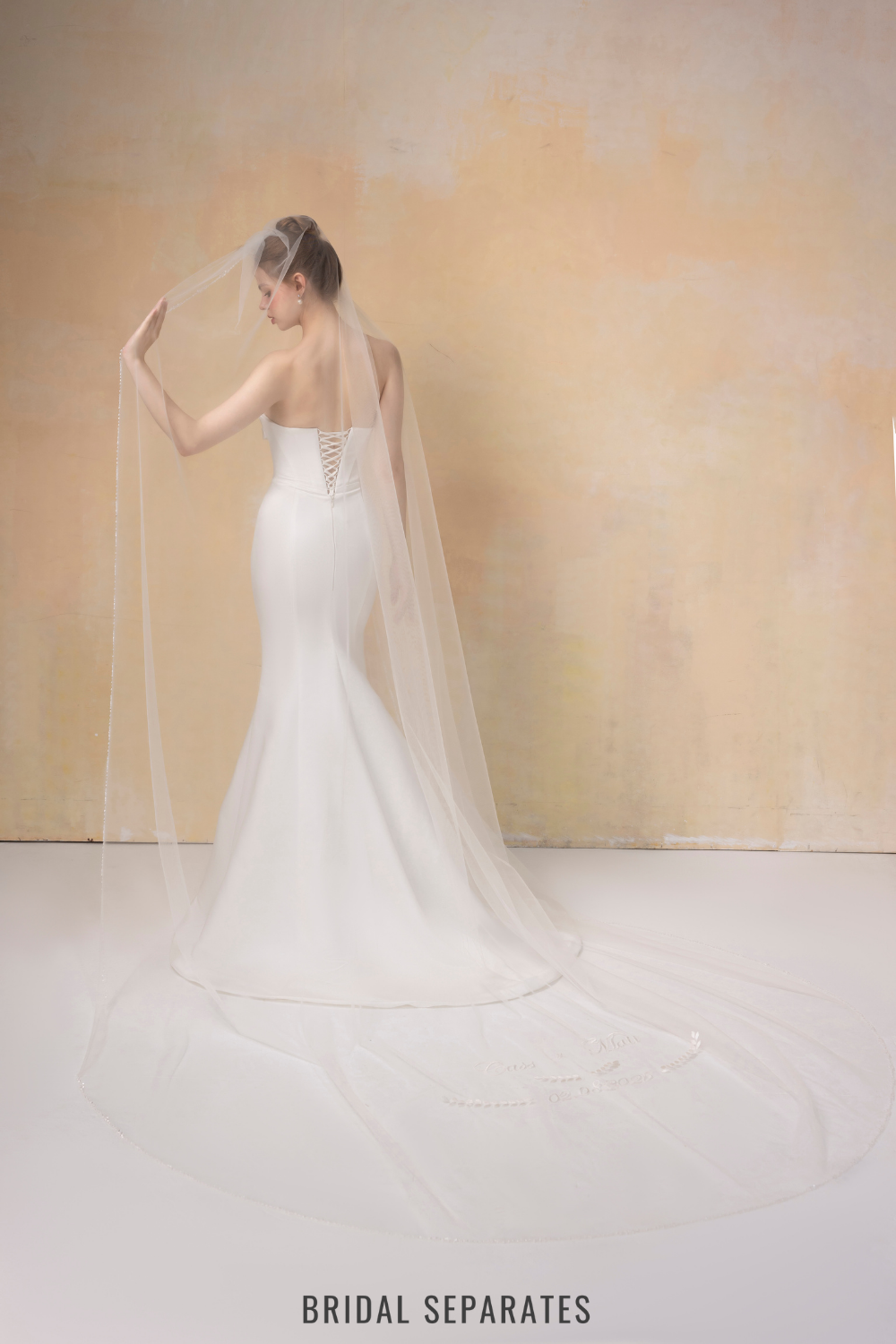 Monogram Embroidered Veil / "Maii"