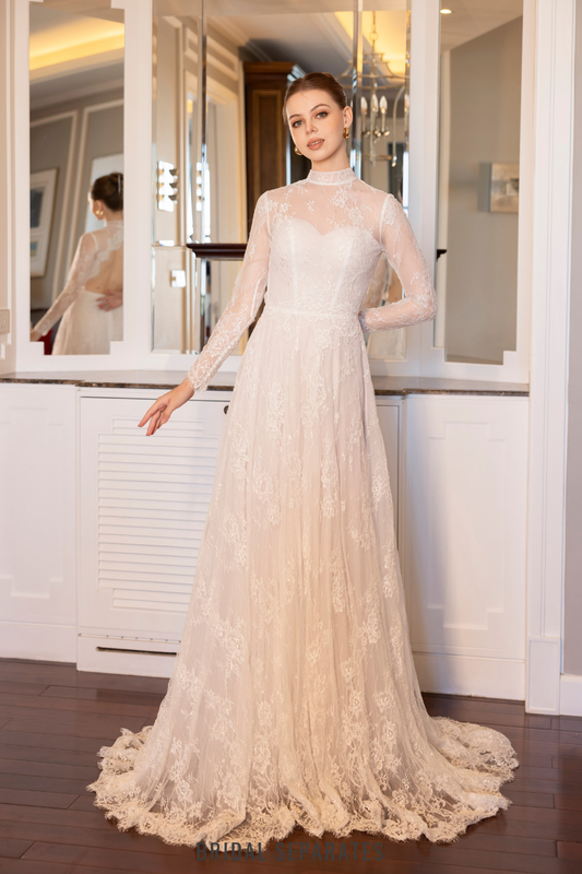 Couture French Lace Ball Grown Dress / "Merita"