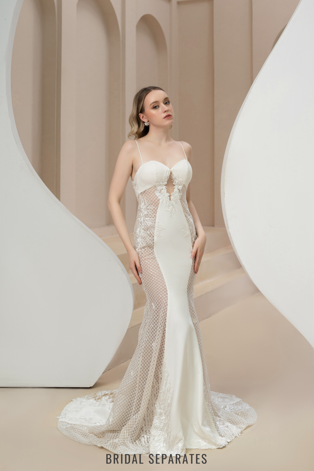 Sexy Sheath Lace Mermaid Wedding Dress / "Esma"