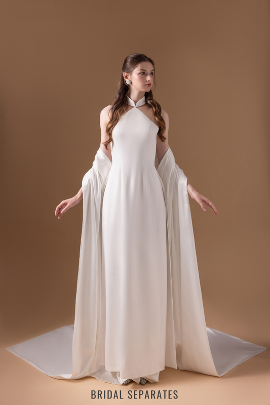 Satin Wedding Cape / "Charity"