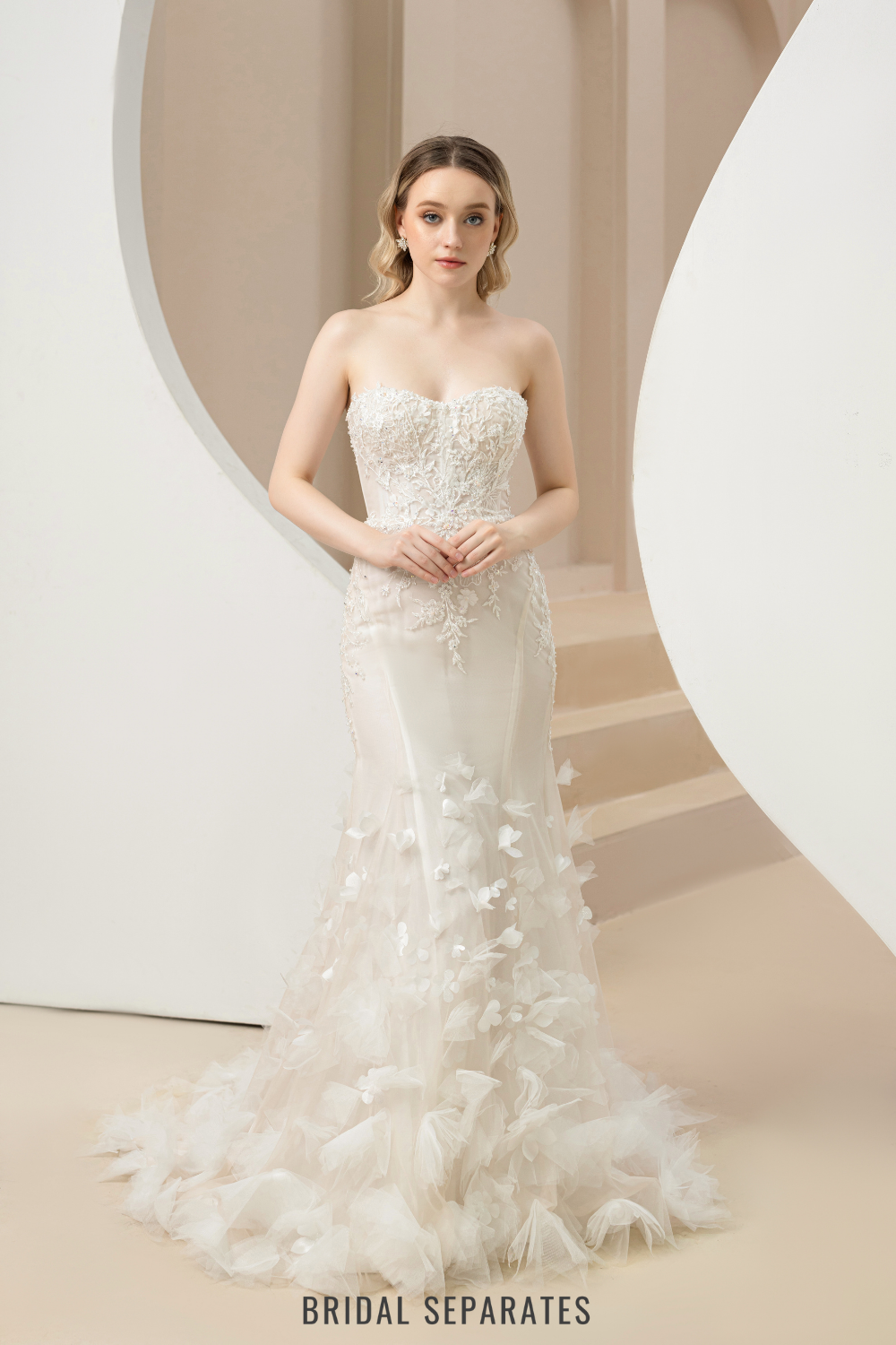 Mermaid Wedding Dress with Ruffle Bottom / "Emily" Bridal Separates Mermaid Wedding Dress with Ruffle Bottom / "Emily" Bridal Separates