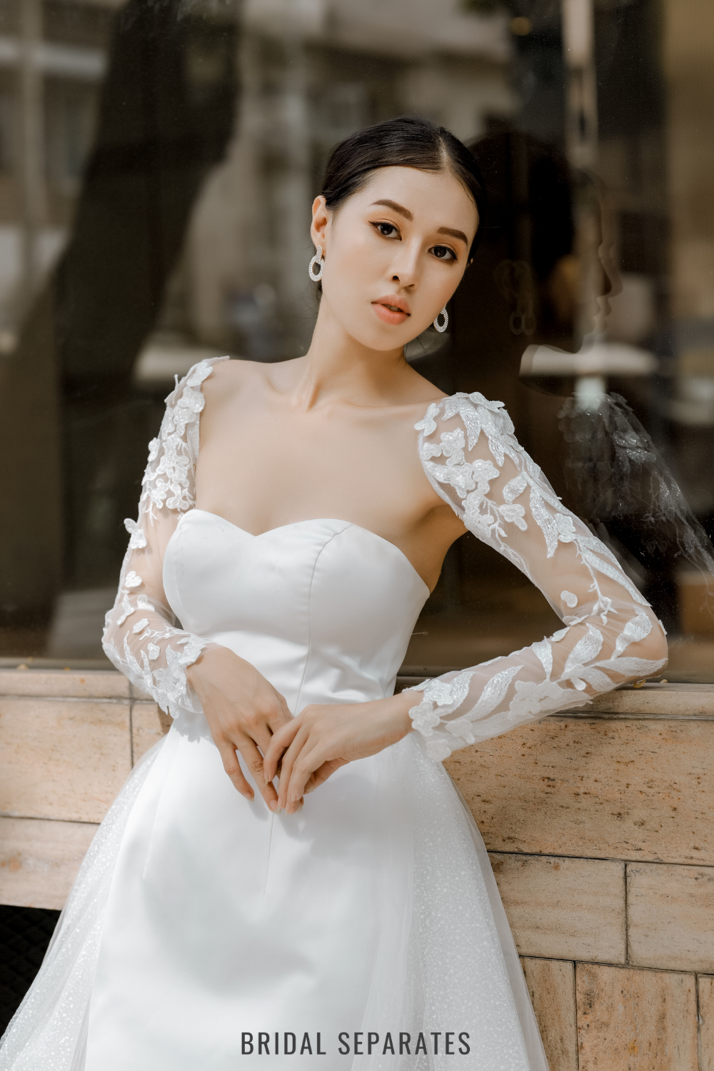 Detachable Bridal Long Sleeves - Sleeves 125 / "Glenda" Bridal Separates Detachable Bridal Long Sleeves - Sleeves 125 / "Glenda" Bridal Separates