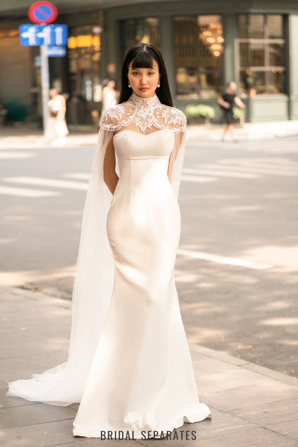 Lace Bridal Cape Veil