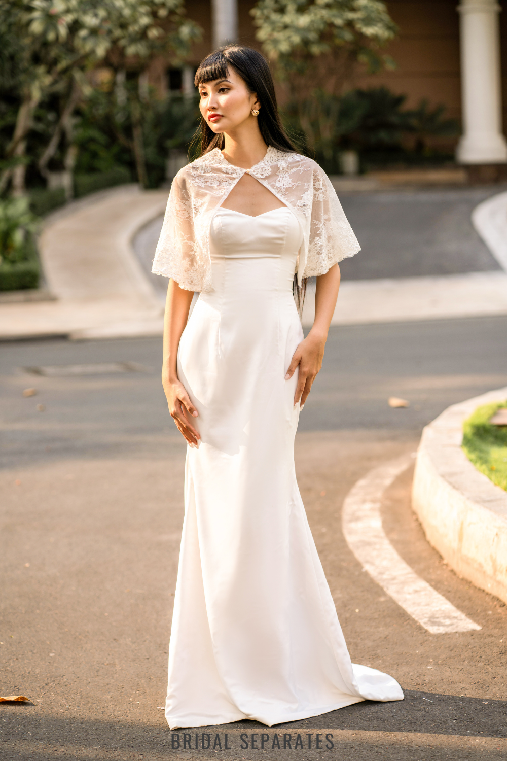 sheer cape for dress Short Bridal Cape / "Carina" – Bridal Separates