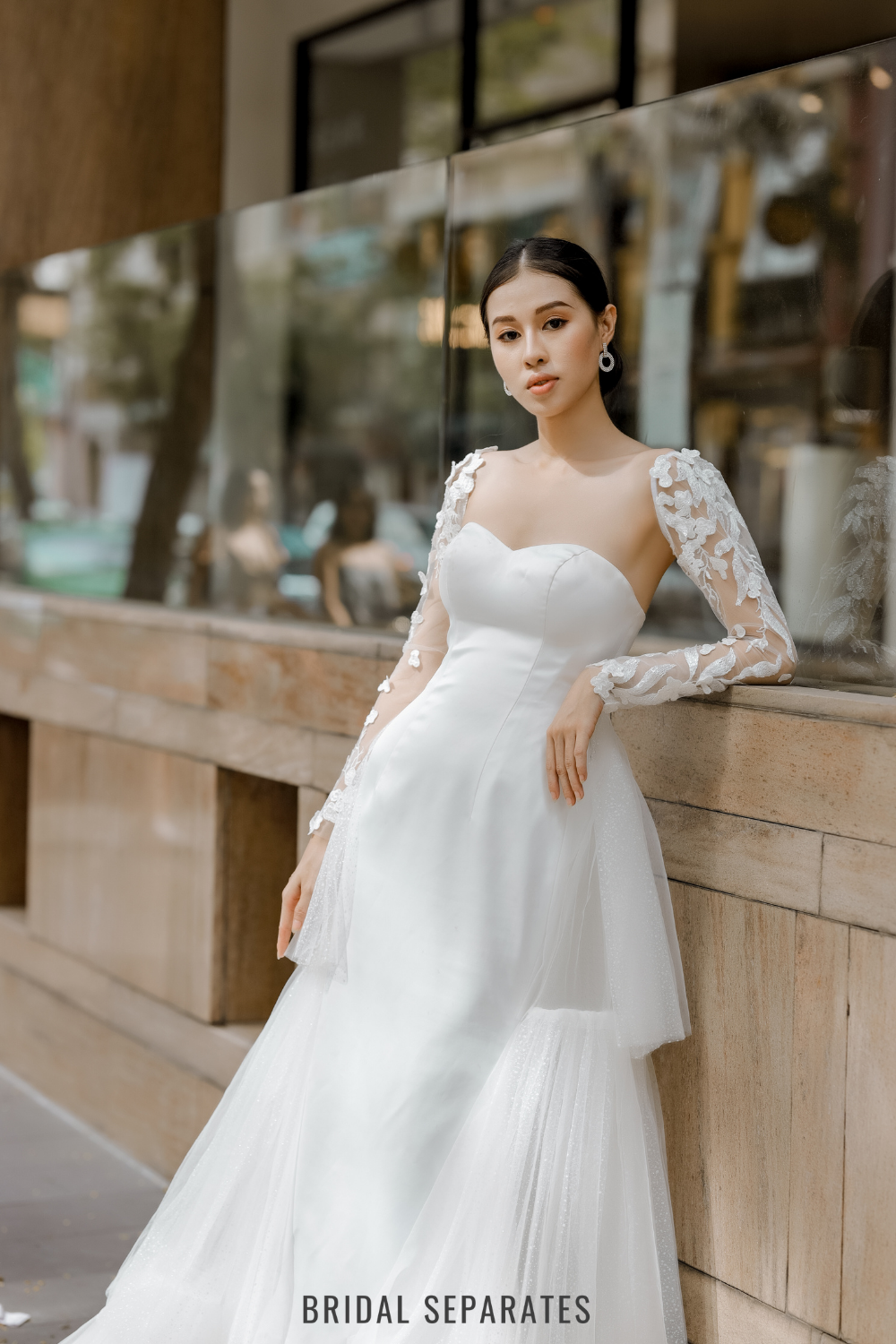 Detachable Bridal Long Sleeves - Sleeves 125 / "Glenda"