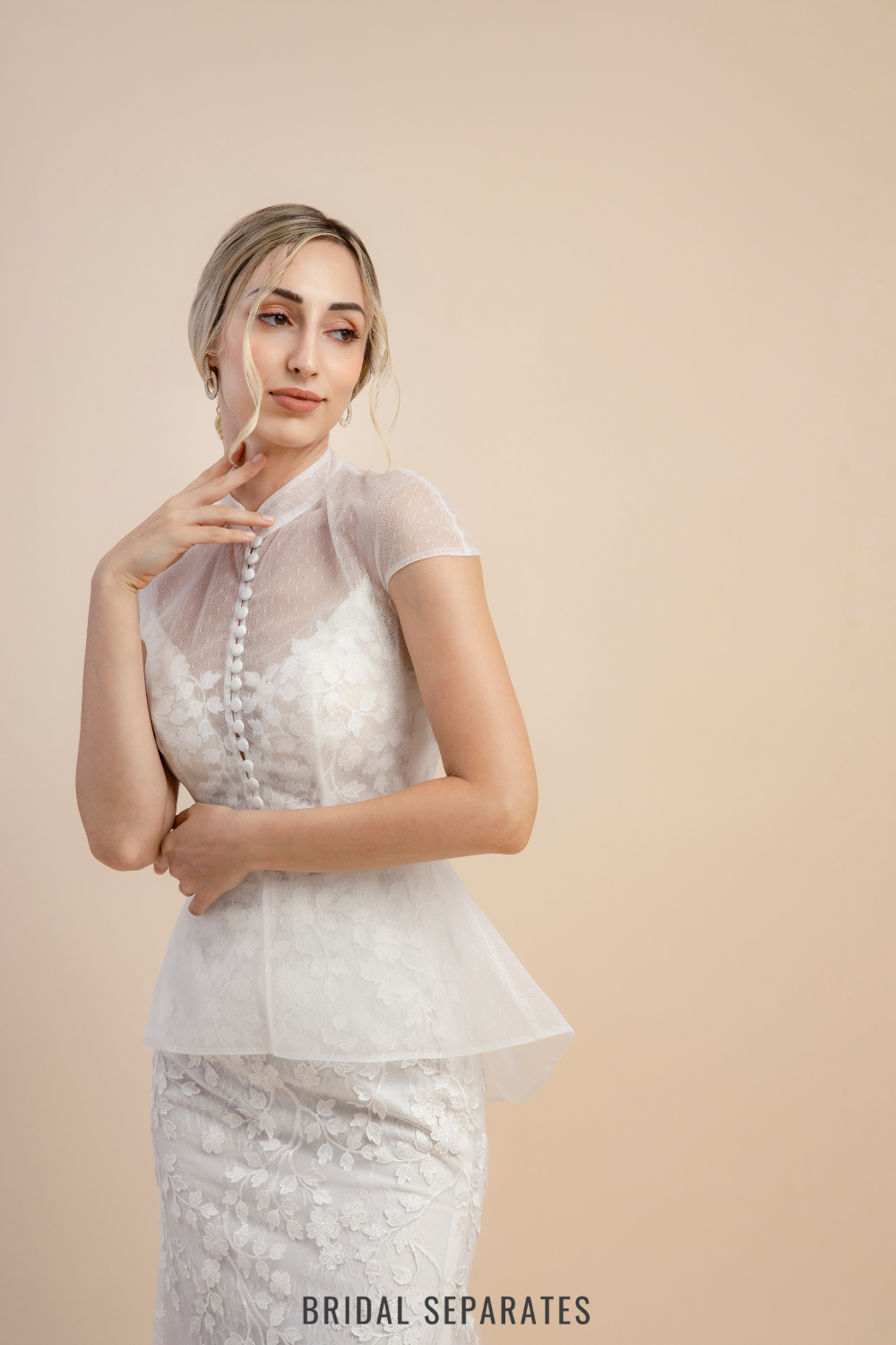 Peplum Wedding Dress Topper / "Hypatia" Bridal Separates Peplum Wedding Dress Topper / "Hypatia" Bridal Separates