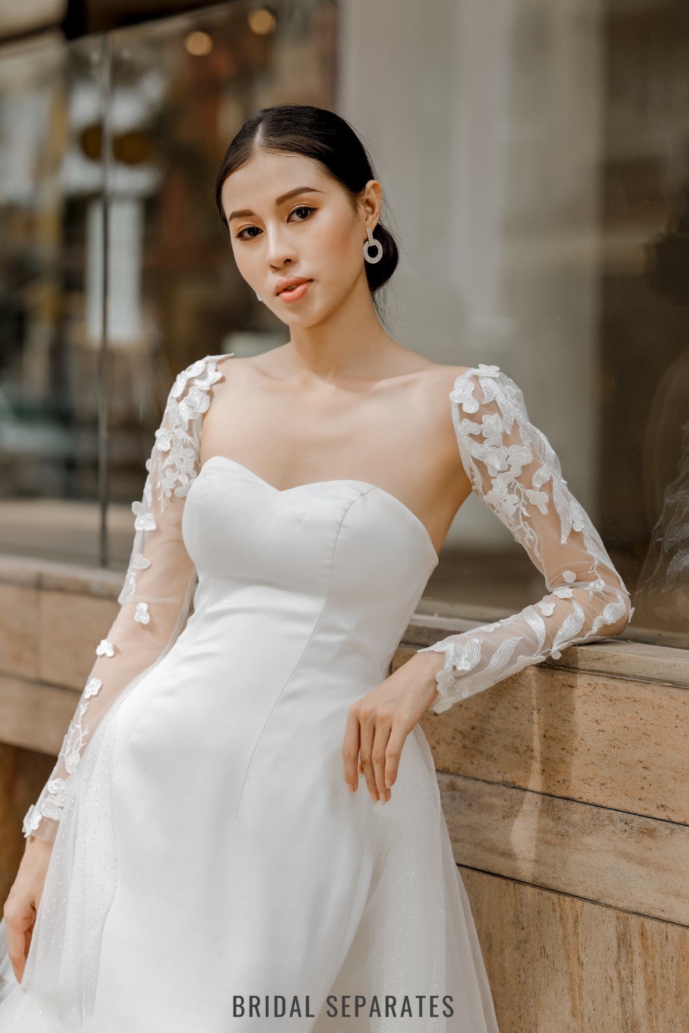 Detachable Bridal Long Sleeves - Sleeves 125 / "Glenda"