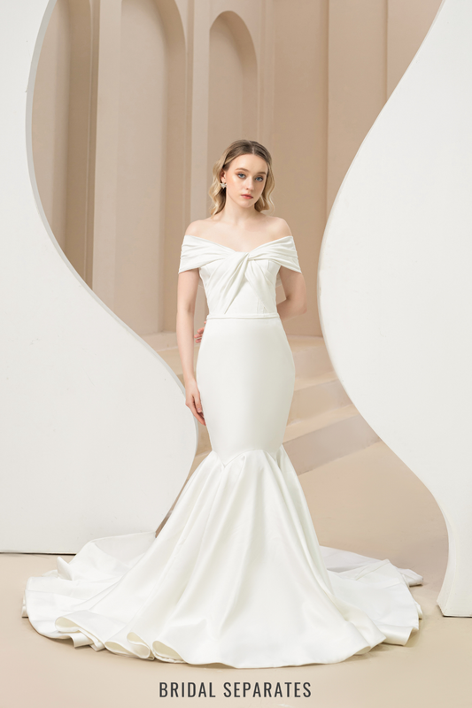 Off Shoulder Mermaid Wedding Dress / "Ilaria"