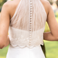 High Neck Lace Short Bridal Cape / "Marina"