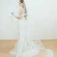 Two Layers Sequin Lace Bridal Veil / "Julie"