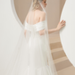 Beaded Soft Tulle Veil / "Erisa"