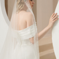 Beaded Soft Tulle Veil / "Erisa"