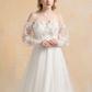 Couture Lace Ball Gown Wedding Dress with Detachable Sleeves / "Cristina"