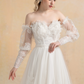 Couture Lace Ball Gown Wedding Dress with Detachable Sleeves / "Cristina"