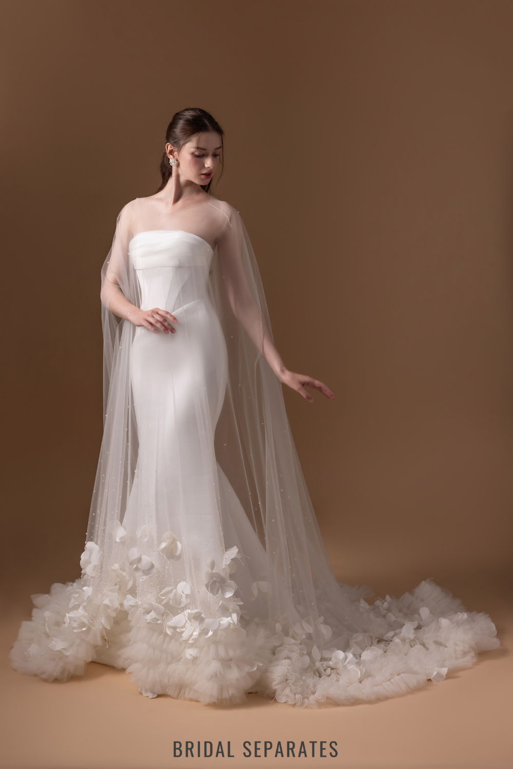 3D Bridal Cape Veil / "Joella"