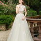 A-line Wedding Dress with Floral Lace / "Eleonora"