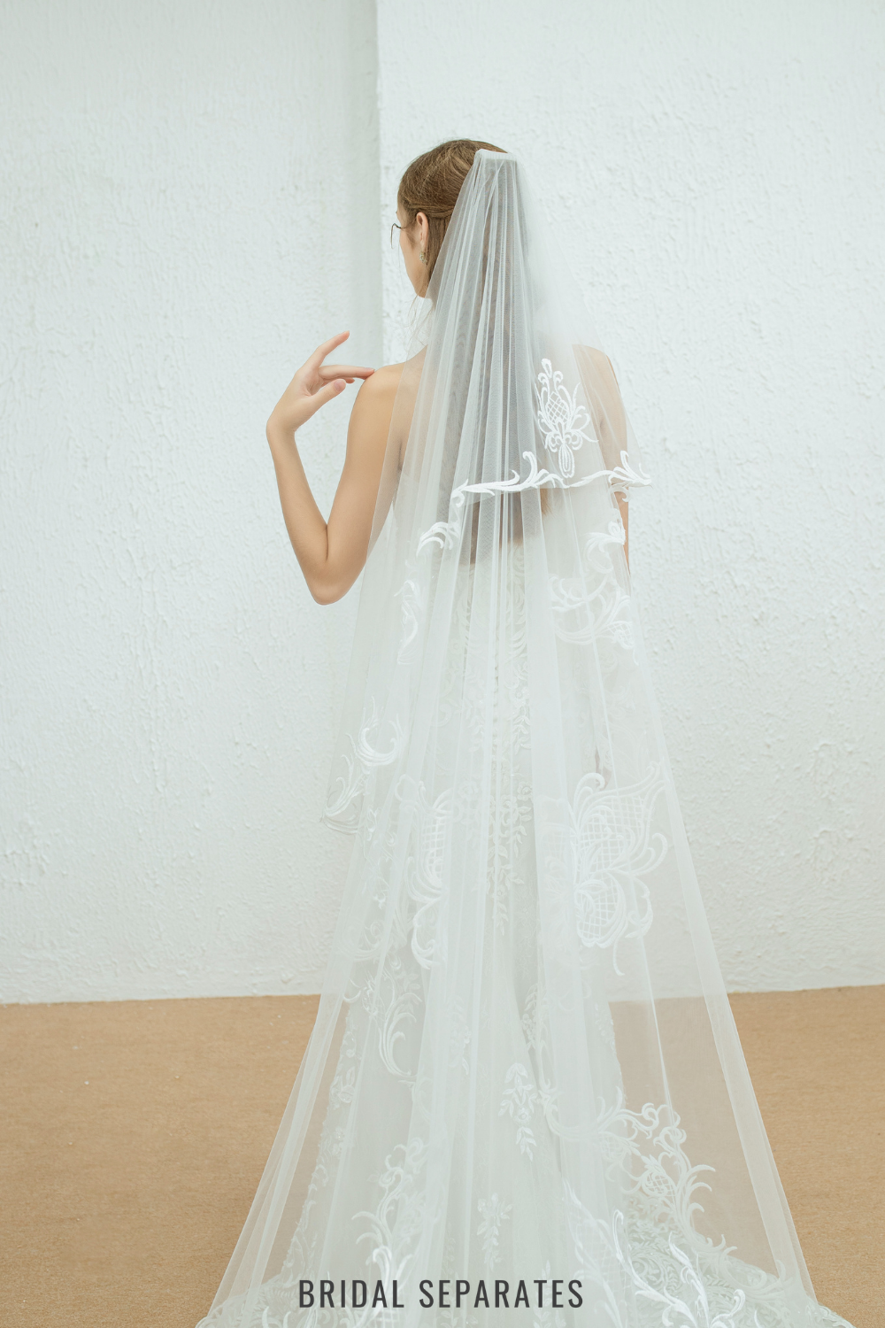 Two Layers Lace Bridal Veil / "Mallorie"