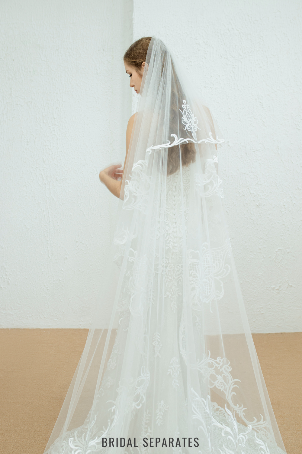 Two Layers Lace Bridal Veil / "Mallorie"