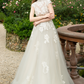 A-line Wedding Dress with Floral Lace / "Eleonora"