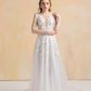 Ball Gown Wedding Dress with Floral Lace / "Camilla"