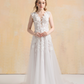 Ball Gown Wedding Dress with Floral Lace / "Camilla"