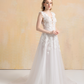 Ball Gown Wedding Dress with Floral Lace / "Camilla"