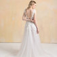 Ball Gown Wedding Dress with Floral Lace / "Camilla"