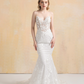 Floral Lace Mermaid Wedding Dress / "Britney"