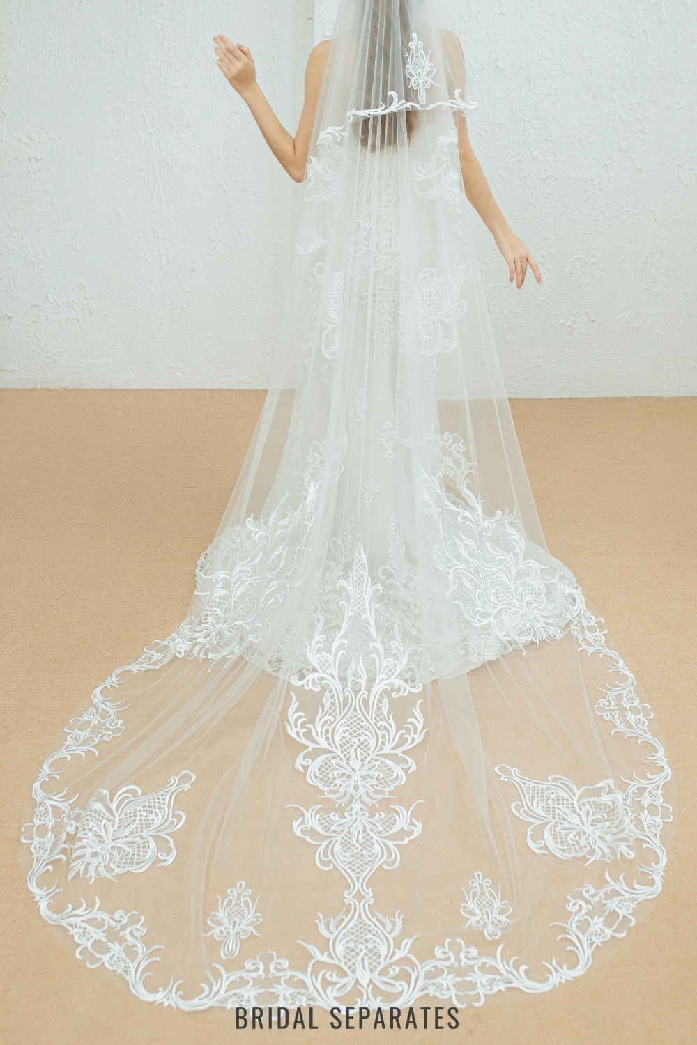 Two Layers Lace Bridal Veil / "Mallorie"