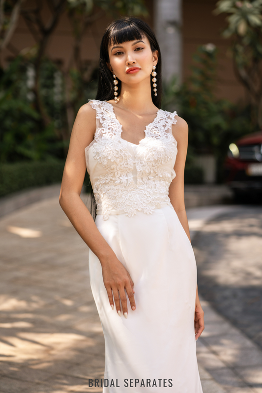 Lace Short Bridal Cape / "Serena"