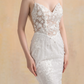 Floral Lace Mermaid Wedding Dress / "Britney"