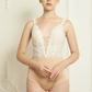 Plunging Neckline Bridal Bodysuit / "Charlise"