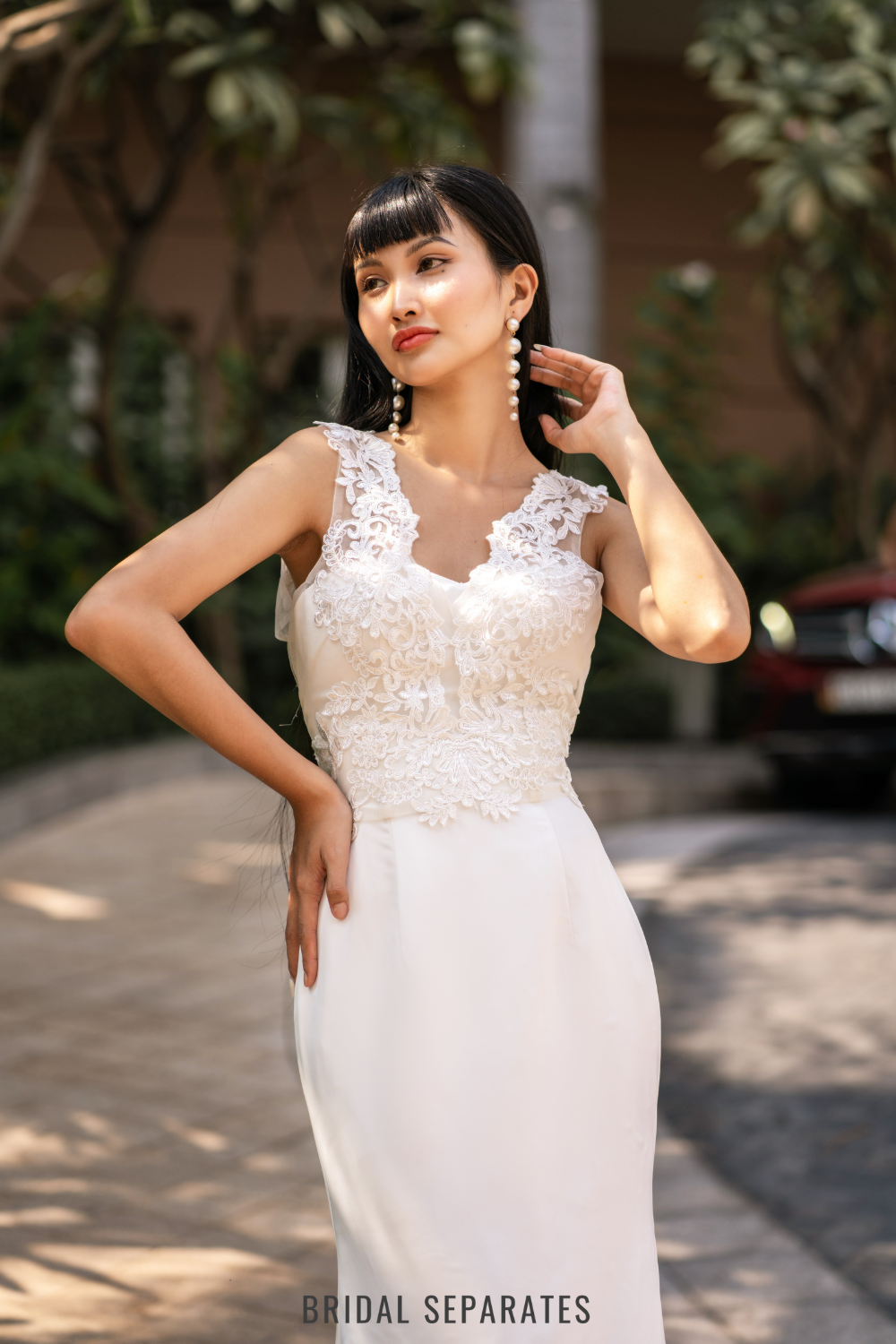 Lace Short Bridal Cape / "Serena"