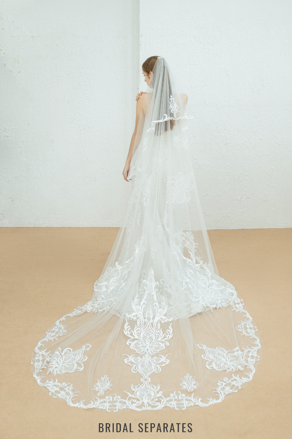 Two Layers Lace Bridal Veil / "Mallorie"