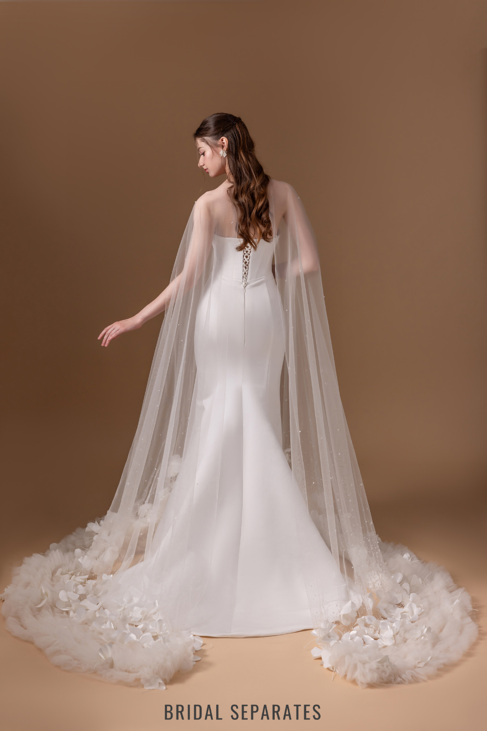 3D Bridal Cape Veil / "Joella"