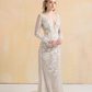 Beaded Lace Appliqué Wedding Dress / "Claudia"