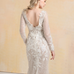 Beaded Lace Appliqué Wedding Dress / "Claudia"