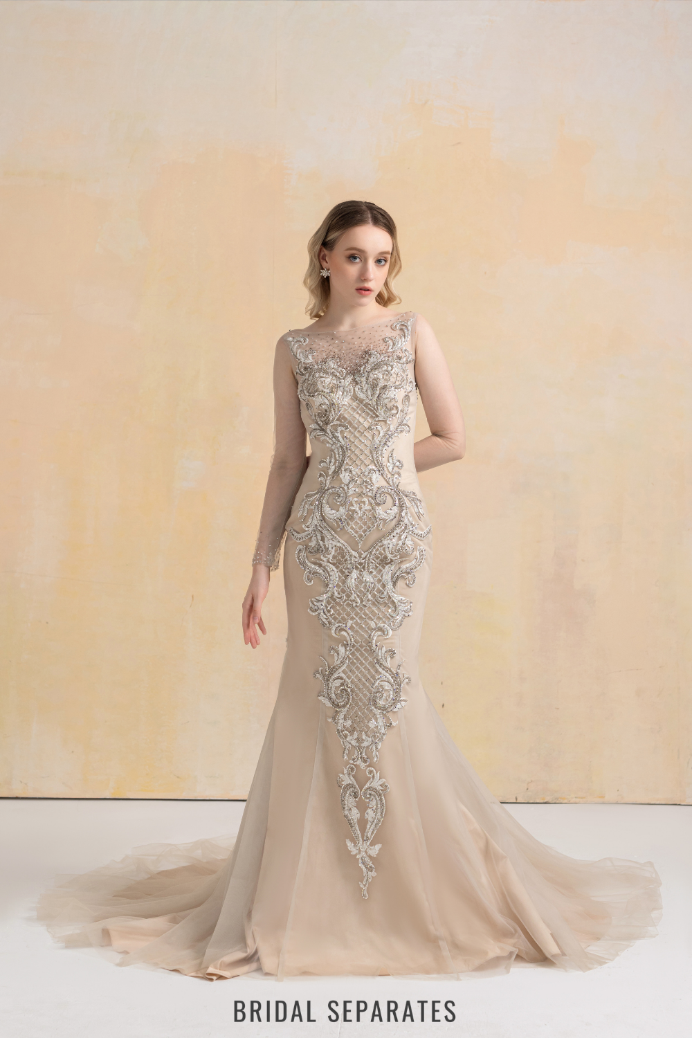 Mermaid Wedding Dress with Crystal / "Diandra"