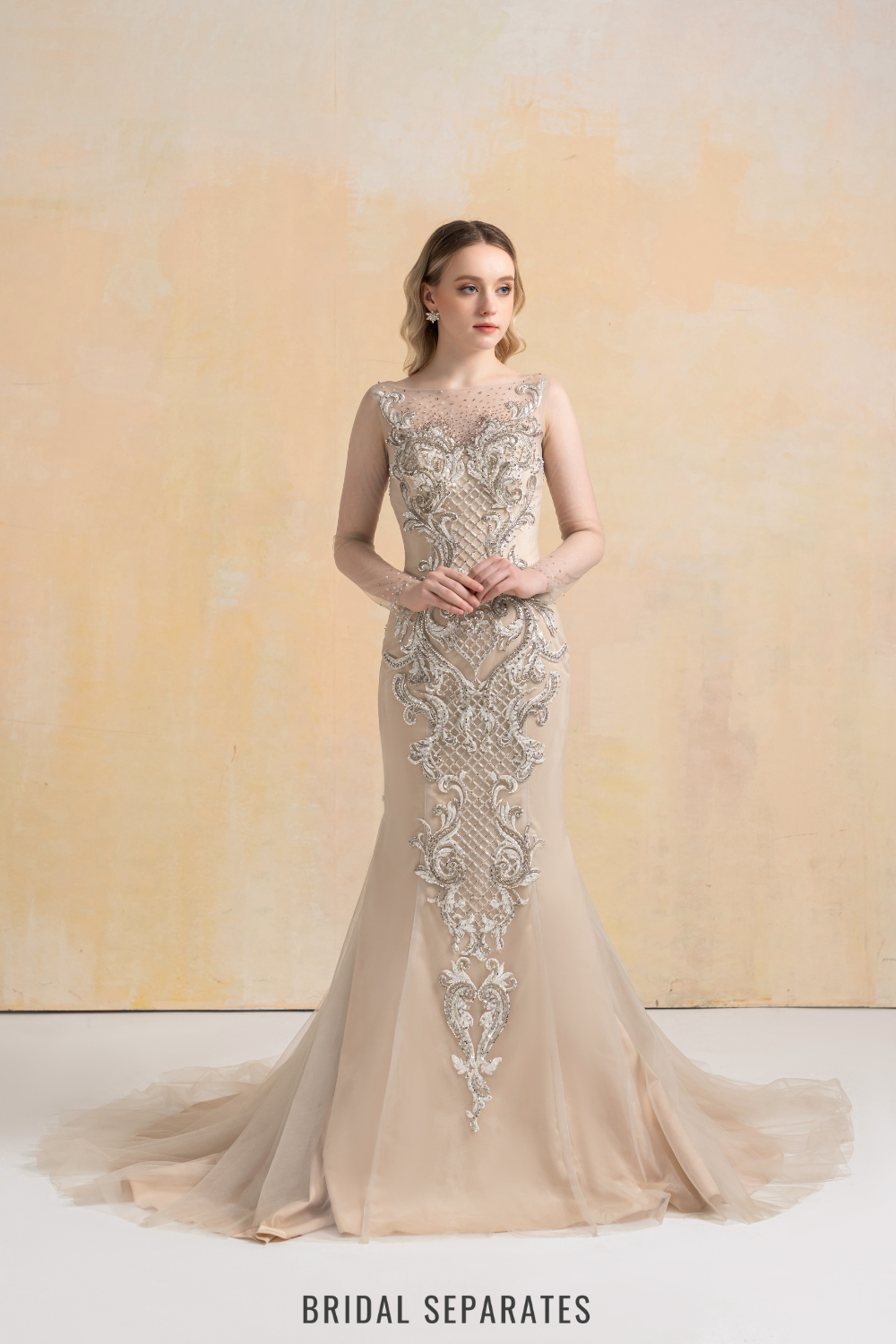 Mermaid Wedding Dress with Crystal / "Diandra"