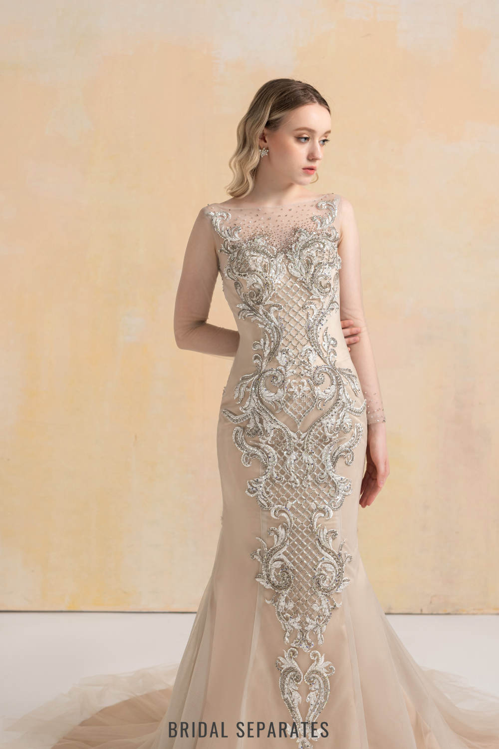 Mermaid Wedding Dress with Crystal / "Diandra"