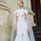 Mermaid Lace Wedding Dress with Cape / "Eudora"