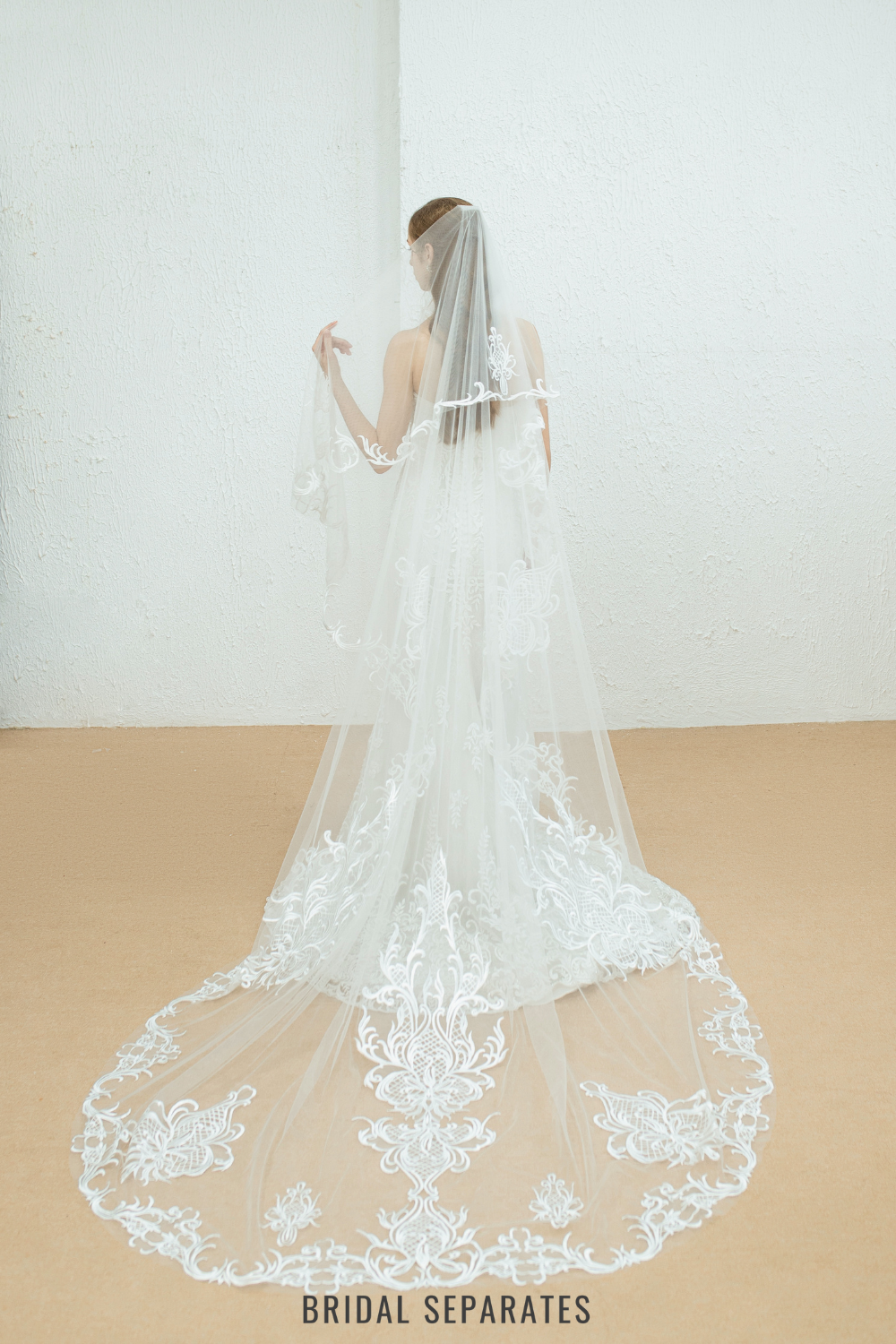 Two Layers Lace Bridal Veil / "Mallorie"