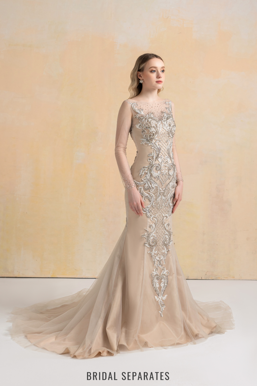 Mermaid Wedding Dress with Crystal / "Diandra"