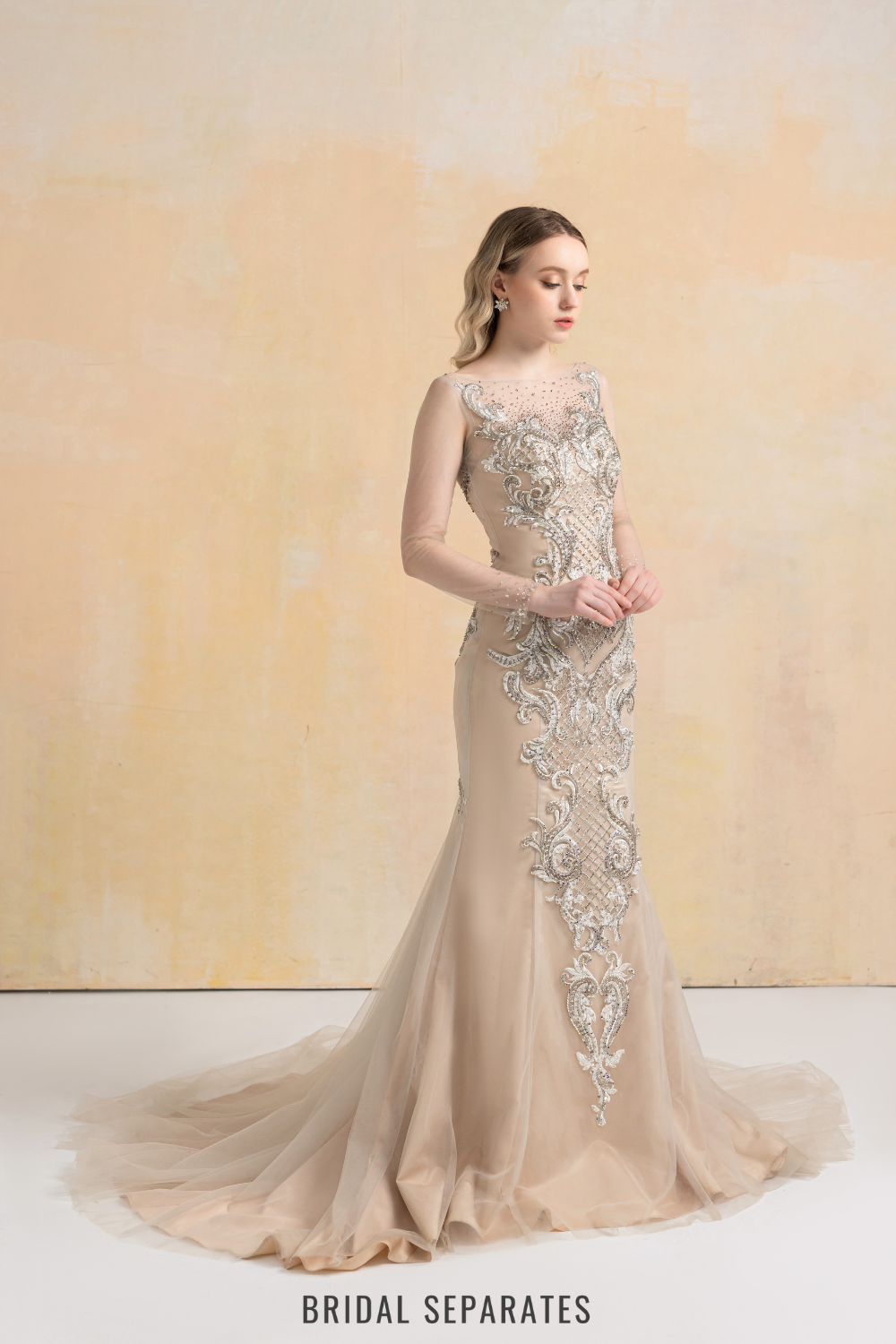 Mermaid Wedding Dress with Crystal / "Diandra"