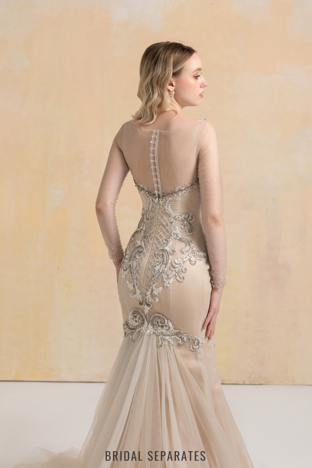 Mermaid Wedding Dress with Crystal / "Diandra"