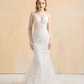 Mermaid  Wedding Dress with Detachable Sleeves / "Karina"