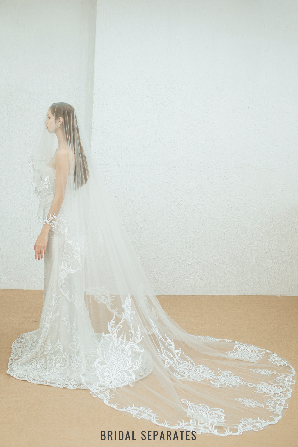 Two Layers Lace Bridal Veil / "Mallorie"