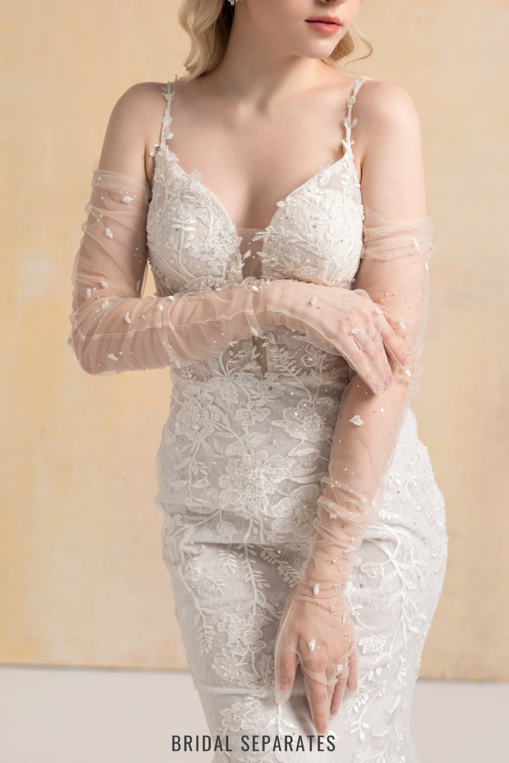 Soft Tulle Bridal Sleeves / "Letizia"