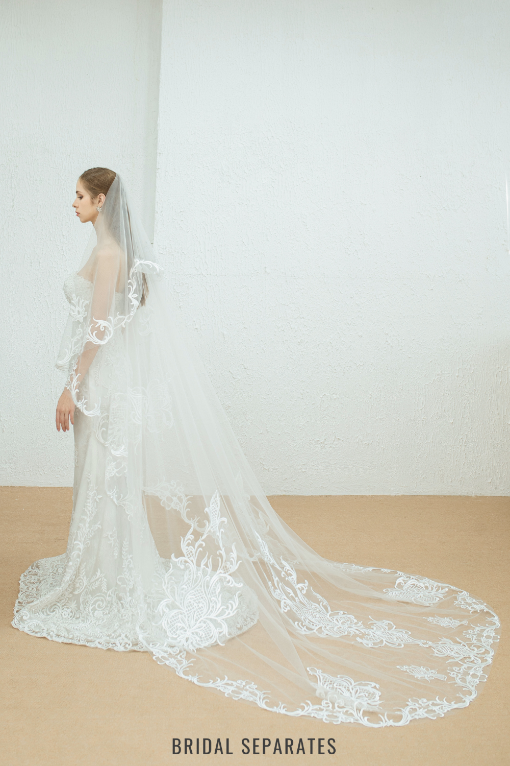 Two Layers Lace Bridal Veil / "Mallorie"