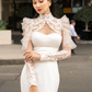 Long Sleeves Bridal Bolero with Glittered Tulle / "Elysia"